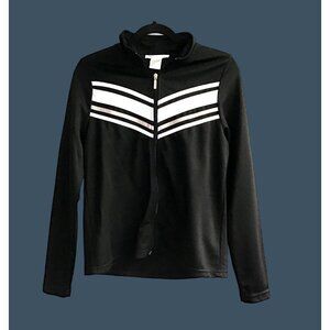 K. JORDAN- WOMENS BLACK FULL ZIP-UP TRACK JACKET SIZE MEDIUM